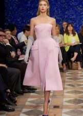 Rózsaszín új Bow Bustier ruha