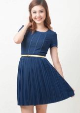 Knitted pleated dress