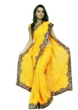 Sari dress yellow