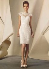 Mid-length sheath wedding dress