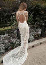 Сватбена лятна рокля без гръб