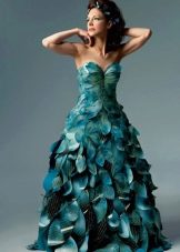 Dress made of pieces of paper