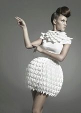White paper dress