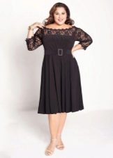 Μαύρο φόρεμα με φούστα ήλιο για το φουλ