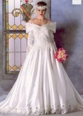 Retro 80-ųjų vestuvinė suknelė