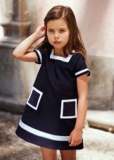střihové šaty s kapsami pro dívky 3-5 let