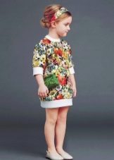 Vestido reto de verão para menina de 4 anos