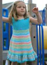 Letné pletené šaty pre dievčatá