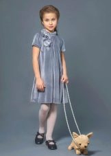 Eleganta kleita meitenēm no 8-9 gadiem samta