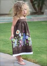 Елегантна рокля-сараф с флорален принт за момиче