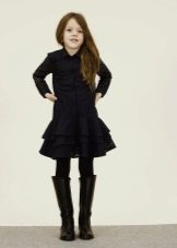 Eleganta kleita meitenēm 8-9 gadus vecām mežģīnēm