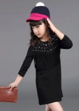 Vestido recto negro para niña de 11 años