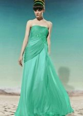 rochie de seara din organza verde