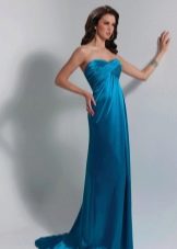 aquamarine satin gown