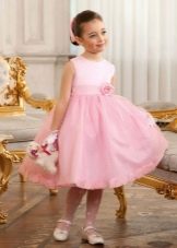 Абитуриентска рокля за детска градина розова пухкава