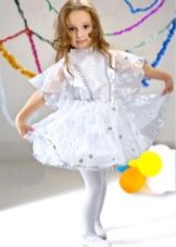 Novoroční šaty Snowflake s rukávy pro dívku