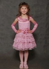 Rochie de bal tricotata pentru o fata de 5 ani