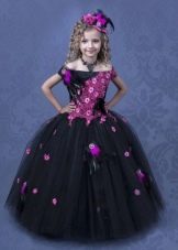 Elegancka czarna suknia balowa dla dziewczynek