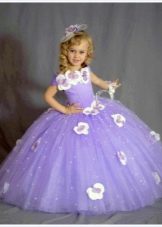 Elegante vestido de fiesta lila para niñas