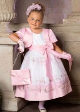 Bolero y bolso para un elegante vestido esponjoso para niña.