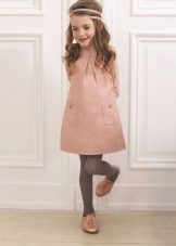 Zimska ružičasta haljina za djevojčice
