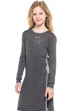 Vestido gris de invierno para niñas
