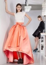Saténová dlhá sukňa s mašľou