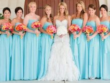 Váy phù dâu màu xanh lam