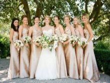 Beige Bridesmaid Dresses