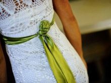 Gaun pengantin rajutan merenda tampilan belakang Chi Crochet