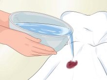 Removing stains from a wedding dress