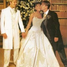 Victoria Beckham vestuvinė suknelė