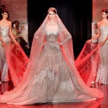 Gaun pengantin perak oleh Elie Saab