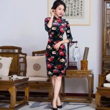 vestito a fiori cinesi