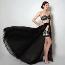 Short prom dress with train