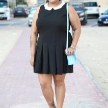 Pleated dress for fat girls