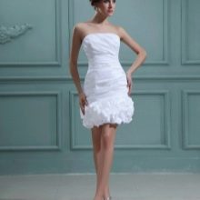 Short sheath wedding dress bustier
