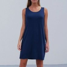 Blå kjole-skjorte