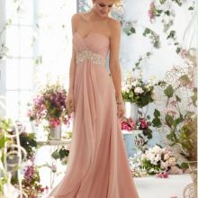 Empire stijl jurk roze