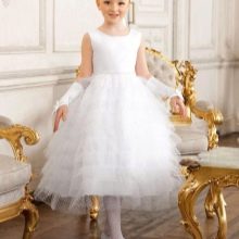 Абитуриентска рокля за детска градина бяла пухкава