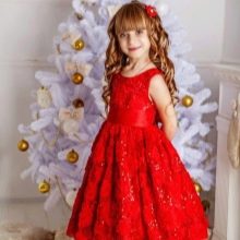 Novoročné šaty pre dievčatá červené