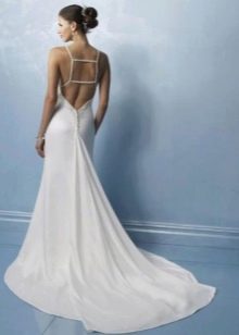 Weben Sie auf der Rückseite des Hochzeitskleides