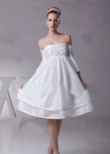 rozšírená sukňa krátke svadobné šaty zásoba