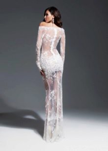 Lindo vestido de noiva transparente