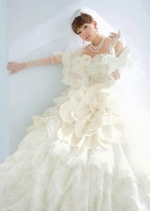 فستان زفاف Scena D'Uno باللون الأبيض