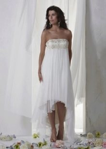 Vestido de novia de playa de corte simple