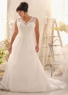 Gaun pengantin yang ringkas untuk pengantin gemuk