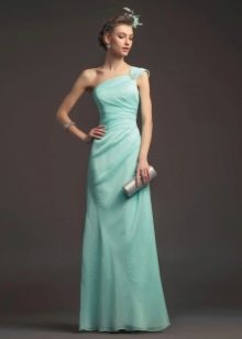 Gaun pengantin sederhana turquoise