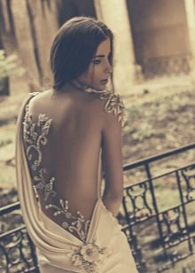 Vestido de novia sexy con espalda abierta de estilo griego