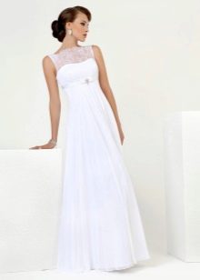 Vestido de noiva provençal com top de renda